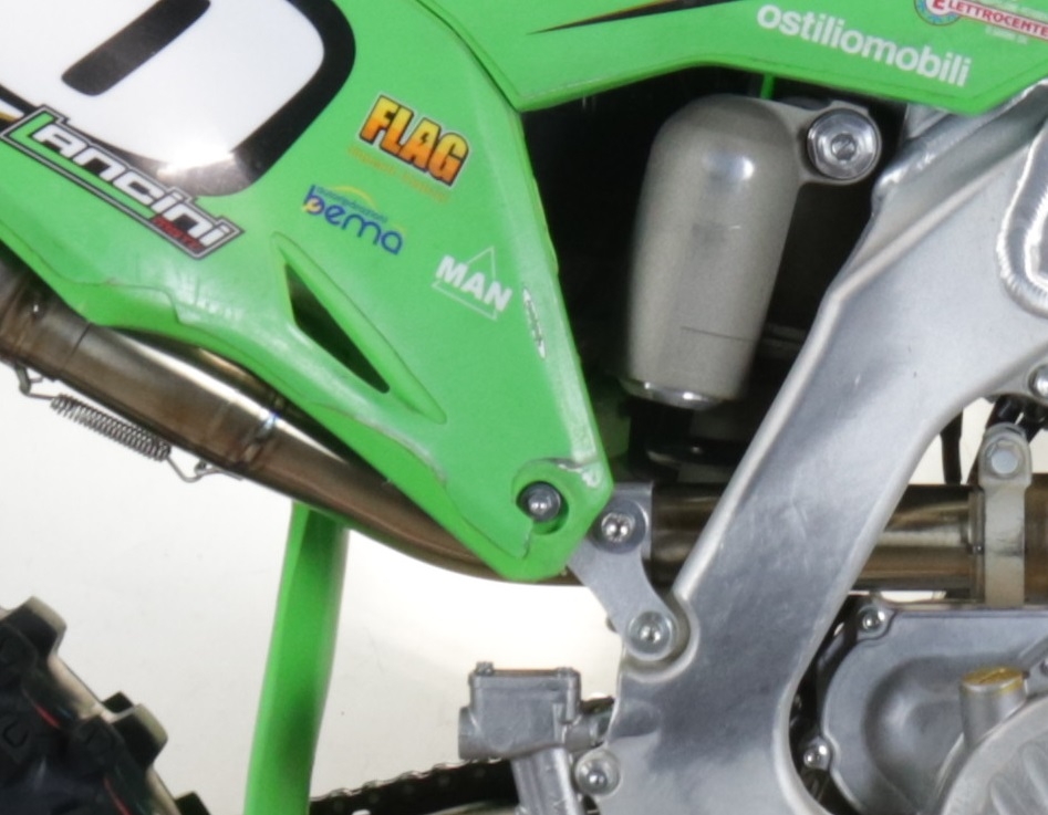 Exhaust compatible with Kawasaki KX250X 2021-2022, Pentacross FULL Titanium, Slip-on exhaust, including link pipe and removable db killer spark/arrestor 