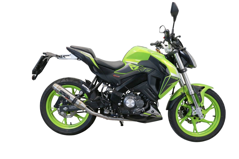 Exhaust compatible with Keeway Rkf 125 2021-2023, Deeptone Inox, Full system exhaust, including removable db killer 