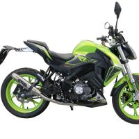 Exhaust compatible with Keeway Rkf 125 2021-2023, Deeptone Inox, Full system exhaust, including removable db killer 