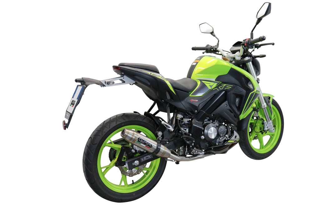 Exhaust compatible with Keeway Rkf 125 2021-2023, Deeptone Inox, Full system exhaust, including removable db killer 