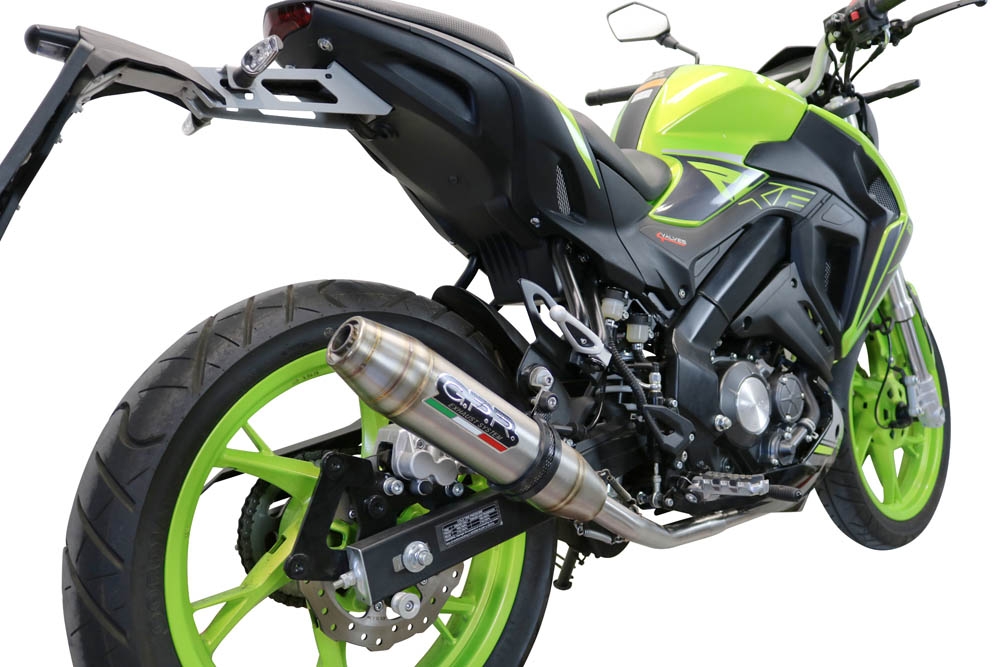 Exhaust compatible with Keeway Rkf 125 2021-2023, Deeptone Inox, Full system exhaust, including removable db killer 