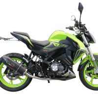 Exhaust compatible with Keeway Rkf 125 2021-2023, Furore Nero, Full system exhaust, including removable db killer 