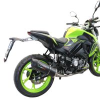 Exhaust compatible with Keeway Rkf 125 2021-2023, Furore Nero, Full system exhaust, including removable db killer 