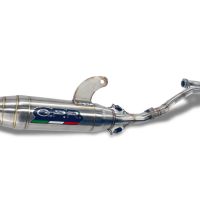 Exhaust compatible with Kawasaki KLX140R L 2022-2025, Deeptone Inox, Full system exhaust, including removable db killer/spark arrestor 
