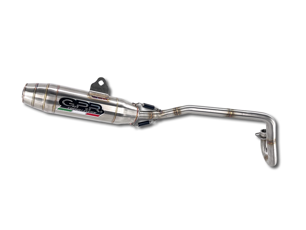 Exhaust compatible with Kawasaki KLX110 -110 L 2003-2025, Deeptone Inox, Full system exhaust, including removable db killer/spark arrestor 