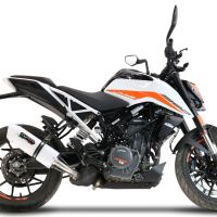 Exhaust compatible with Ktm 125 Duke 2021-2023, Albus Evo4, Slip-on exhaust including removable db killer and link pipe, EPA-compliant 
