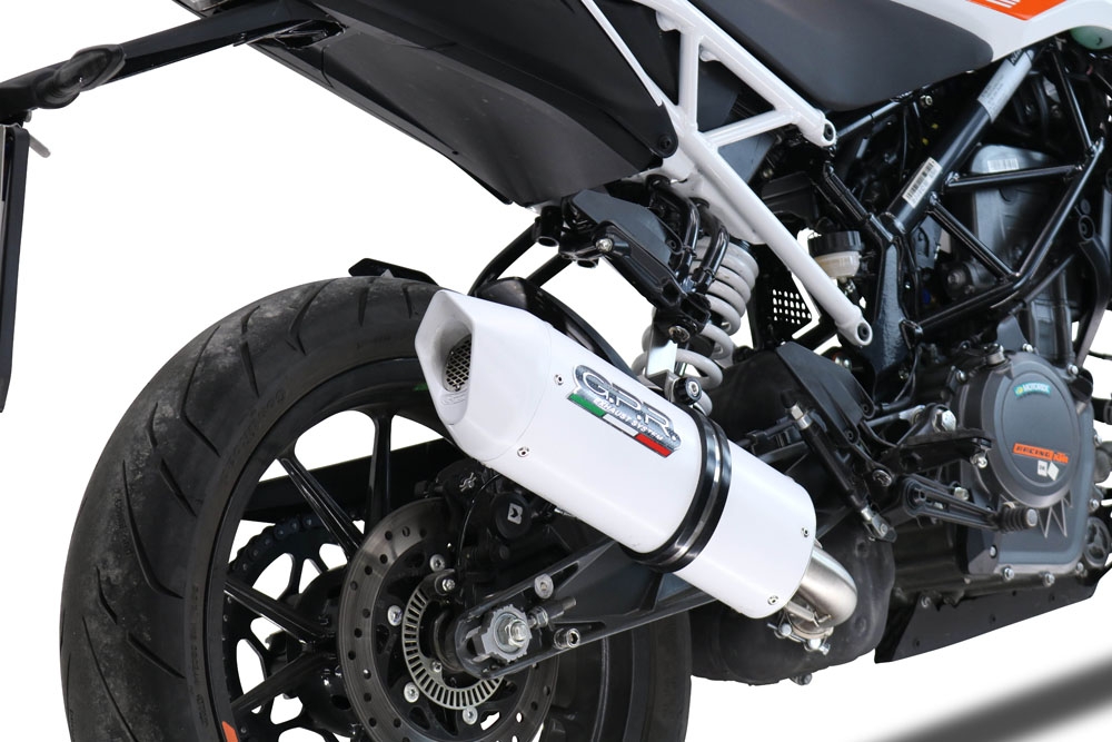Exhaust compatible with Ktm 125 Duke 2021-2023, Albus Evo4, Slip-on exhaust including removable db killer and link pipe, EPA-compliant 