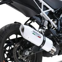 Exhaust compatible with Ktm 125 Duke 2021-2023, Albus Evo4, Slip-on exhaust including removable db killer and link pipe, EPA-compliant 