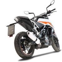 Exhaust compatible with Ktm 125 Duke 2021-2023, Albus Evo4, Slip-on exhaust including removable db killer and link pipe, EPA-compliant 