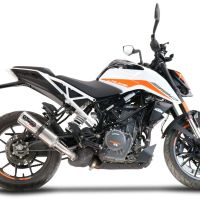 Exhaust compatible with Ktm 390 DUKE 2021-2024, M3 Inox , Slip-on exhaust including removable db killer and link pipe, EPA-compliant 