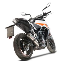 Exhaust compatible with Ktm 390 DUKE 2021-2024, M3 Inox , Slip-on exhaust including removable db killer and link pipe, EPA-compliant 