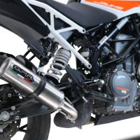 Exhaust compatible with Ktm 390 DUKE 2021-2024, M3 Inox , Slip-on exhaust including removable db killer and link pipe, EPA-compliant 