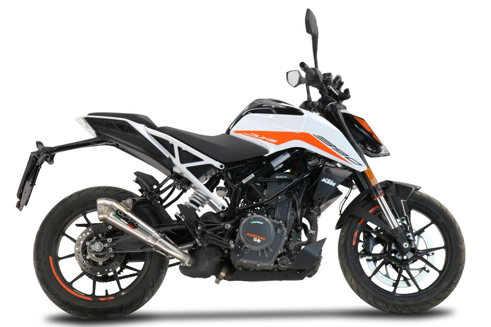 Exhaust compatible with Ktm 125 Duke 2021-2023, Powercone Evo, Slip-on exhaust including removable db killer and link pipe, EPA-compliant 