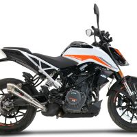 Exhaust compatible with Ktm 125 Duke 2021-2023, Powercone Evo, Slip-on exhaust including removable db killer and link pipe, EPA-compliant 