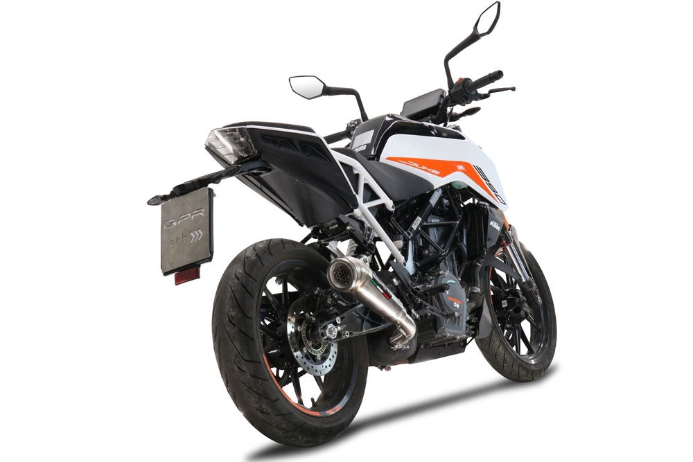 Exhaust compatible with Ktm 125 Duke 2021-2023, Powercone Evo, Slip-on exhaust including removable db killer and link pipe, EPA-compliant 