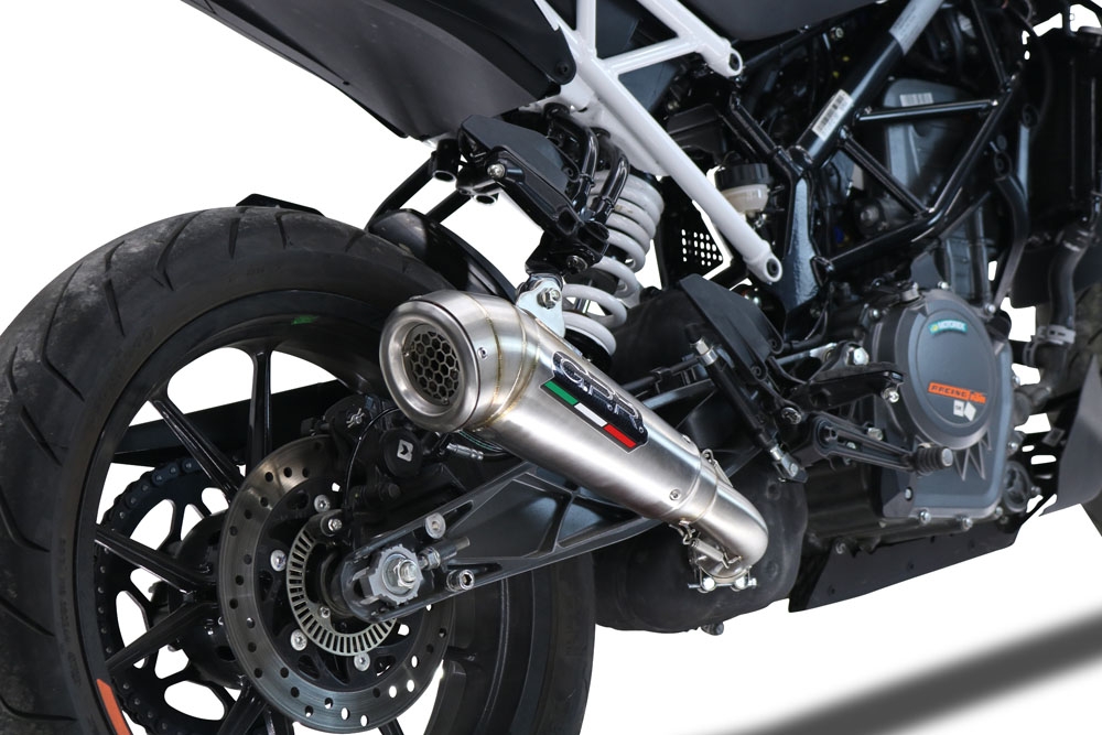 Exhaust compatible with Ktm 125 Duke 2021-2023, Powercone Evo, Slip-on exhaust including removable db killer and link pipe, EPA-compliant 
