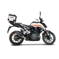 Top case GPR TECH compatible with  Ktm Duke 125 2021/2023 e5 GPR TECH Top case in aluminum, silver color, including roof rack and specific plate Capacity 26 LT.