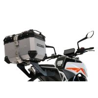 Top case GPR TECH compatible with  Ktm Duke 125 2017/2020 e4 GPR TECH Top case in aluminum, silver color, including roof rack and specific plate Capacity 45 LT.