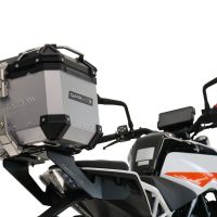 Top case GPR TECH compatible with  Ktm Duke 125 2017/2020 e4 GPR TECH Top case in aluminum, silver color, including roof rack and specific plate Capacity 45 LT.