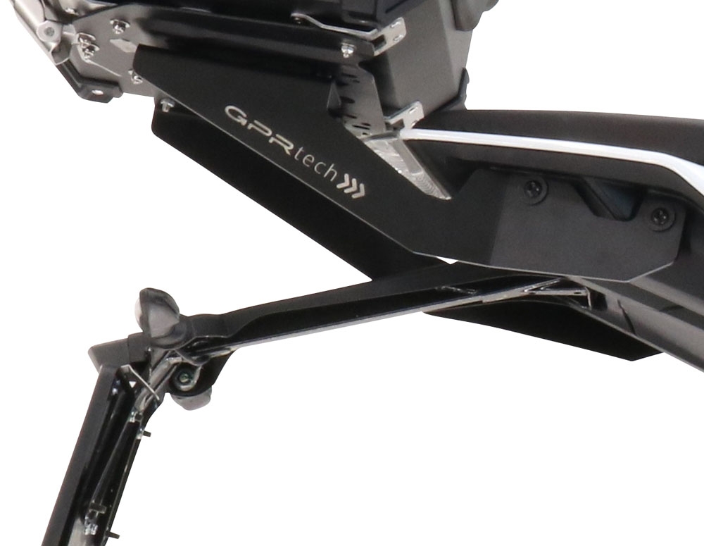 roof rack GPR TECH compatible with  Ktm Duke 125 2021/2023 e5 GPR TECH SPECIFIC TITANIUM PLATE TOP CASE-ALPITECH 35 LT / 45 LT compatible with original luggage rack,titanium made with 4 anchor points