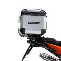 Top case GPR TECH compatible with  Husqvarna Norden 901 2022/2024 e5 GPR TECH Top case in aluminum, silver color with specific plate included Capacity 45 LT.