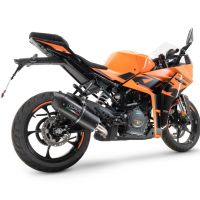 Exhaust compatible with Ktm RC 390 2022-2024, Furore Nero, Slip-on exhaust including removable db killer and link pipe 