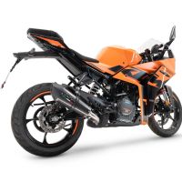 GPR exhaust compatible with  Ktm RC 125 2021-2024, New Grand Prix Evo Titanium, Slip-on exhaust including removable db killer and link pipe, EPA-compliant 