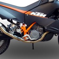 Exhaust compatible with Ktm 990 Adventure - S 2006-2014, Dual Poppy, Full system exhaust, including removable db killer 