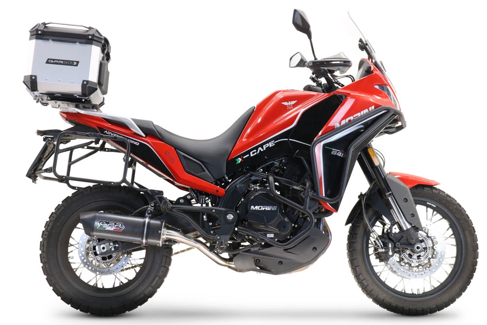 GPR TECH compatible with  Moto Morini X-CAPE 650 2021/2024 e5 GPR TECH Top case in aluminum, silver color with specific plate included Capacity 45 LT.