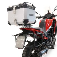 GPR TECH compatible with  Moto Morini X-CAPE 650 2021/2024 e5 GPR TECH Top case in aluminum, silver color with specific plate included Capacity 45 LT.
