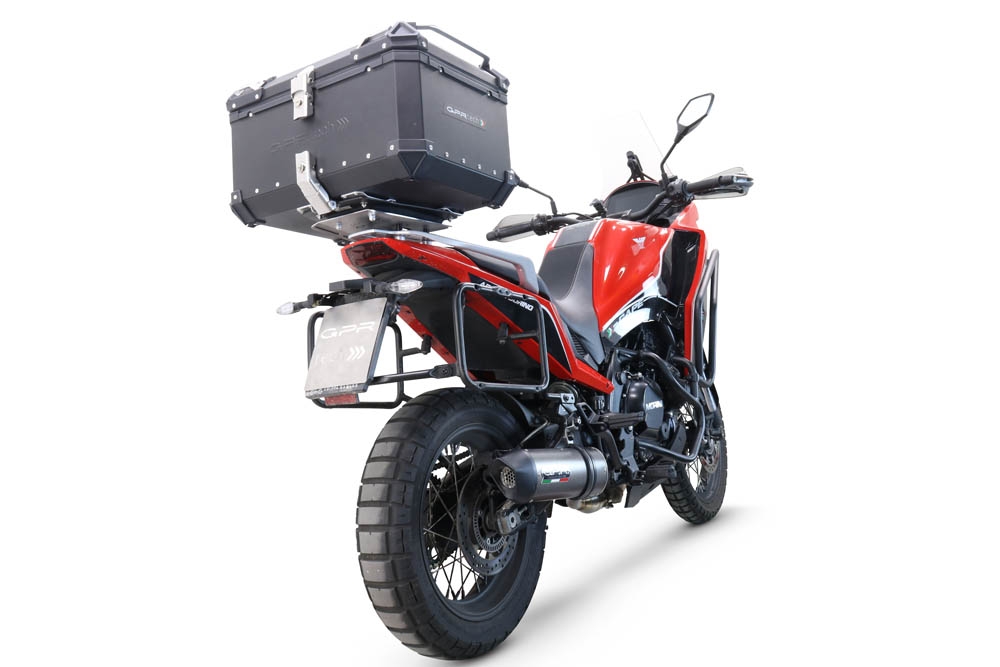 GPR TECH compatible with  Moto Morini X-CAPE 650 2021/2024 e5 GPR TECH Top case in aluminum, black color with specific plate included Capacity 45 LT.