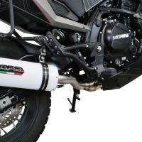Exhaust compatible with Moto Morini X-CAPE 650 2021-2024, Albus Ceramic, Mid-Full system exhaust including removable db killer 
