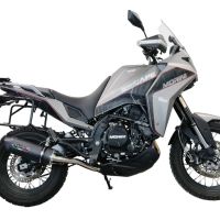 Exhaust compatible with Moto Morini X-CAPE 650 2021-2024, Furore Evo4 Nero, Mid-Full system exhaust including removable db killer 