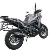 Exhaust compatible with Moto Morini X-CAPE 650 2021-2024, Furore Evo4 Nero, Mid-Full system exhaust including removable db killer 