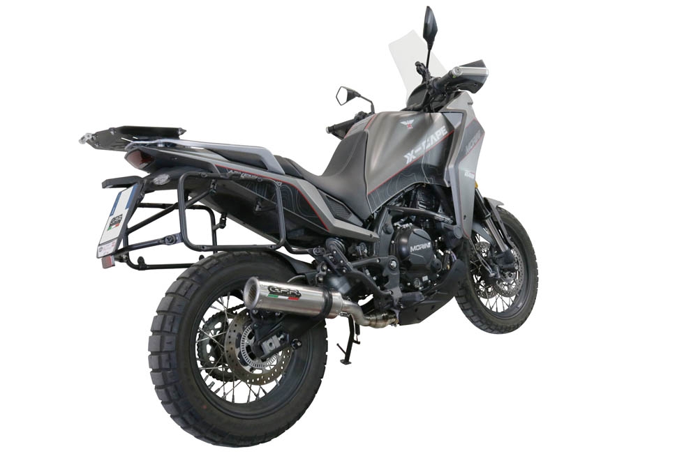 Exhaust compatible with Moto Morini X-CAPE 650 2021-2024, M3 Inox , Mid-Full system exhaust including removable db killer 