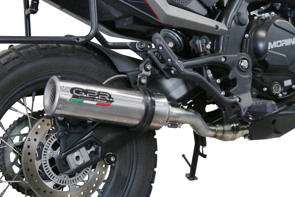 Exhaust compatible with Moto Morini X-CAPE 650 2021-2024, M3 Inox , Mid-Full system exhaust including removable db killer 