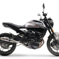 Exhaust compatible with Moto Morini Seiemmezzo Str 2022-2024, Deeptone Inox, Slip-on exhaust including link pipe and removable db killer 