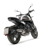 Exhaust compatible with Moto Morini Seiemmezzo Str 2022-2024, Deeptone Inox, Slip-on exhaust including link pipe and removable db killer 