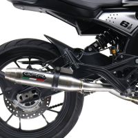 Exhaust compatible with Moto Morini Seiemmezzo Str 2022-2024, Deeptone Inox, Slip-on exhaust including link pipe and removable db killer 