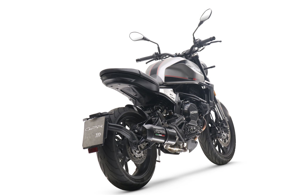 Exhaust compatible with Moto Morini Seiemmezzo Str 2022-2024, Furore Evo4 Nero, Mid-Full system exhaust including removable db killer 