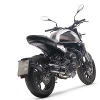 Exhaust compatible with Moto Morini Seiemmezzo Str 2022-2024, Furore Evo4 Nero, Mid-Full system exhaust including removable db killer 