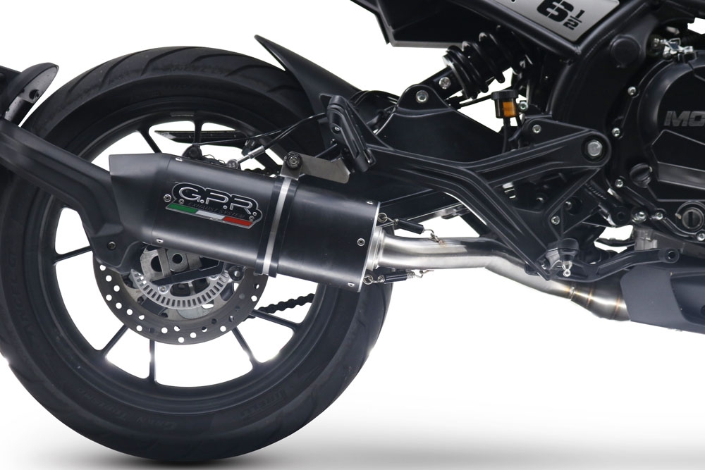 Exhaust compatible with Moto Morini Seiemmezzo Str 2022-2024, Furore Evo4 Nero, Mid-Full system exhaust including removable db killer 
