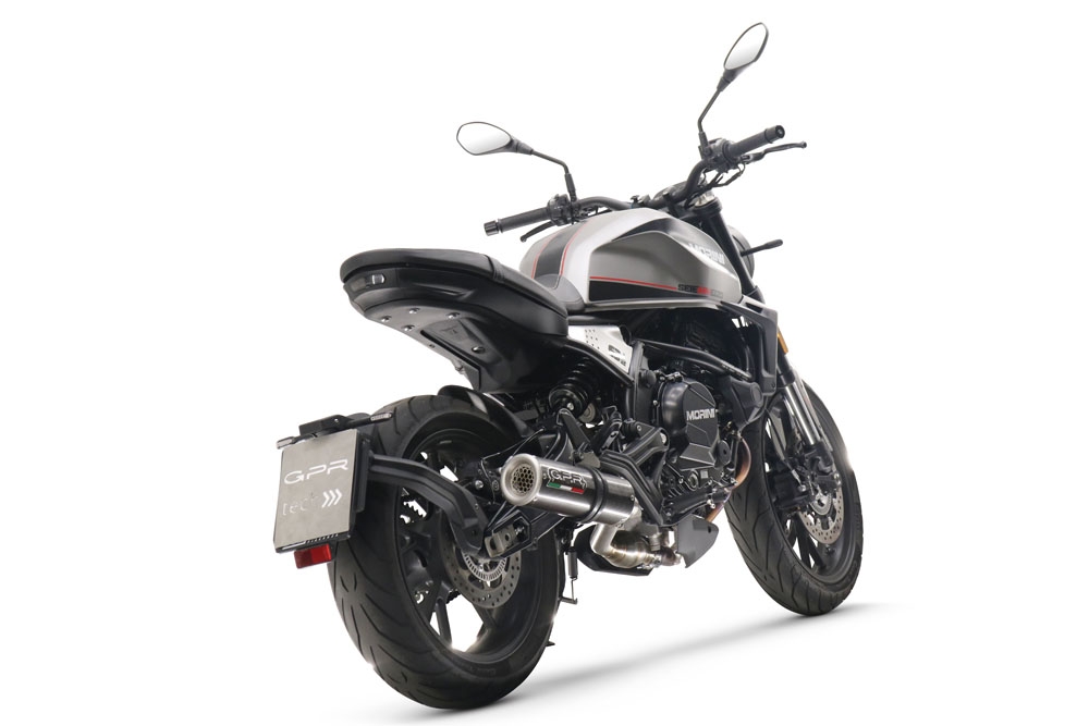 Exhaust compatible with Moto Morini Seiemmezzo Str 2022-2024, M3 Poppy , Mid-Full system exhaust including removable db killer 