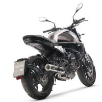 Exhaust compatible with Moto Morini Seiemmezzo Str 2022-2024, M3 Poppy , Mid-Full system exhaust including removable db killer 