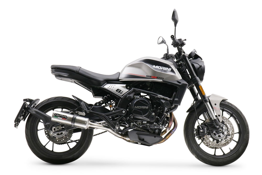 Exhaust compatible with Moto Morini Seiemmezzo Str 2022-2024, M3 Inox , Mid-Full system exhaust including removable db killer 