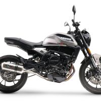 Exhaust compatible with Moto Morini Seiemmezzo Str 2022-2024, Satinox , Slip-on exhaust including link pipe and removable db killer 