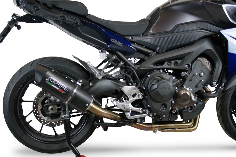 Exhaust compatible with Yamaha FJ-09 Tracer 2015-2020, Furore Nero, Full system exhaust, including removable db killer 