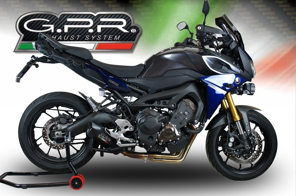Exhaust compatible with Yamaha FJ-09 Tracer GT 2018-2020, Furore Nero, Full system exhaust, including removable db killer 