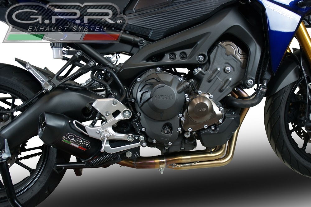 Exhaust compatible with Yamaha FJ-09 Tracer GT 2018-2020, Furore Nero, Full system exhaust, including removable db killer 