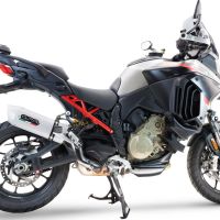 Exhaust compatible with Ducati Multistrada V4 Rally 2023-2024, Albus Evo4, Slip-on exhaust including removable db killer and link pipe, EPA-compliant 